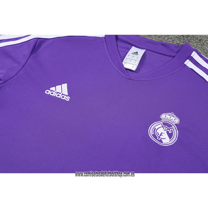 Chandal del Real Madrid 22-23 Manga Corta Purpura - Pantalon Corto